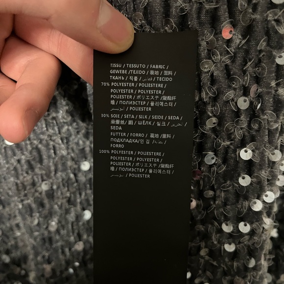 Saint Laurent 2021 Gray silver sparkly Sequin Top - Picture 6 of 6